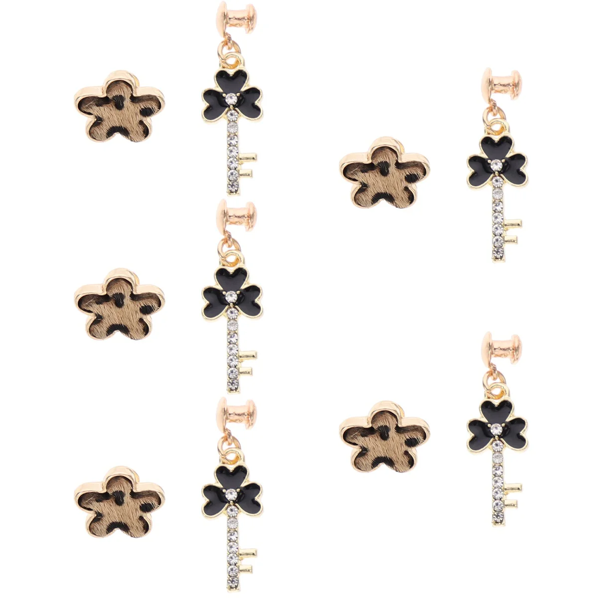 

Металлические декоративные кольца Стразы с цветочным орнаментом, 10 шт.