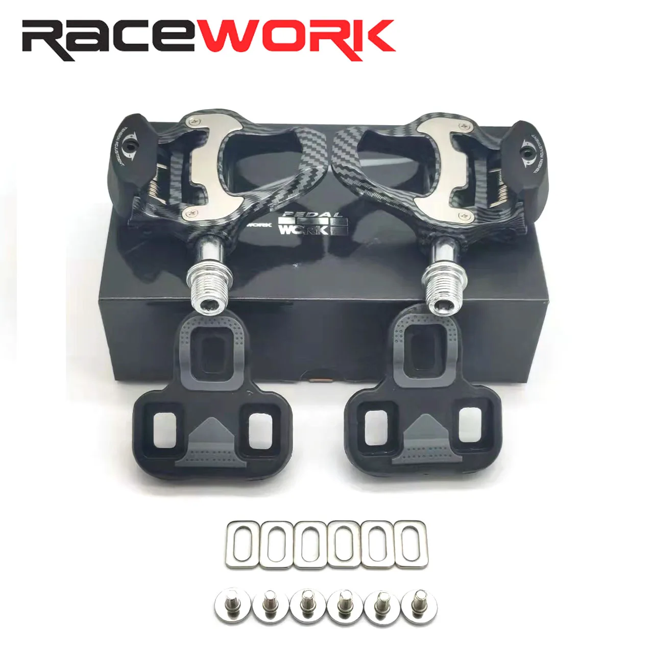

Велосипедная педаль RACEWORK из углеродного волокна, подходит для Keo, профессиональные самоблокирующиеся, дорожный велосипед, педаль