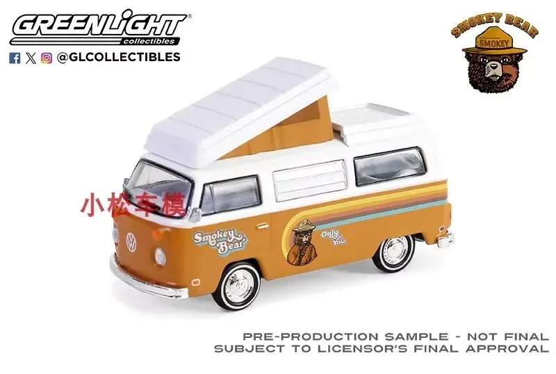 1:64 1974 Volkswagen Type 2 кеммобиль Westfalia литая под давлением модель автомобиля из