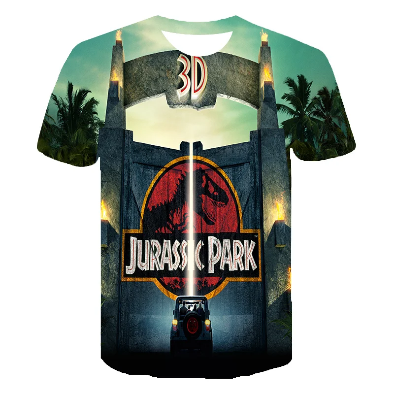 

Kids Boys T-shirt Baby Short Sleeve T-Rex Tops Children Summer Print 3D Sweatshirt 4-14 Years Boy Girl Jurassic Park T Shirts
