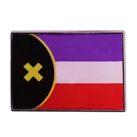 mann fort flag enamel pin wrap clothes lapel brooch fine badge fashion jewelry friend gift