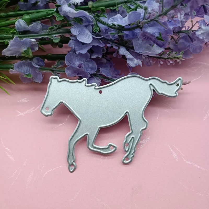 Металлические Вырубные штампы с изображением животного лошади ремесла Сделай Сам Скрапбукинг тиснение Товары для детей девочек мальчиков X3UC