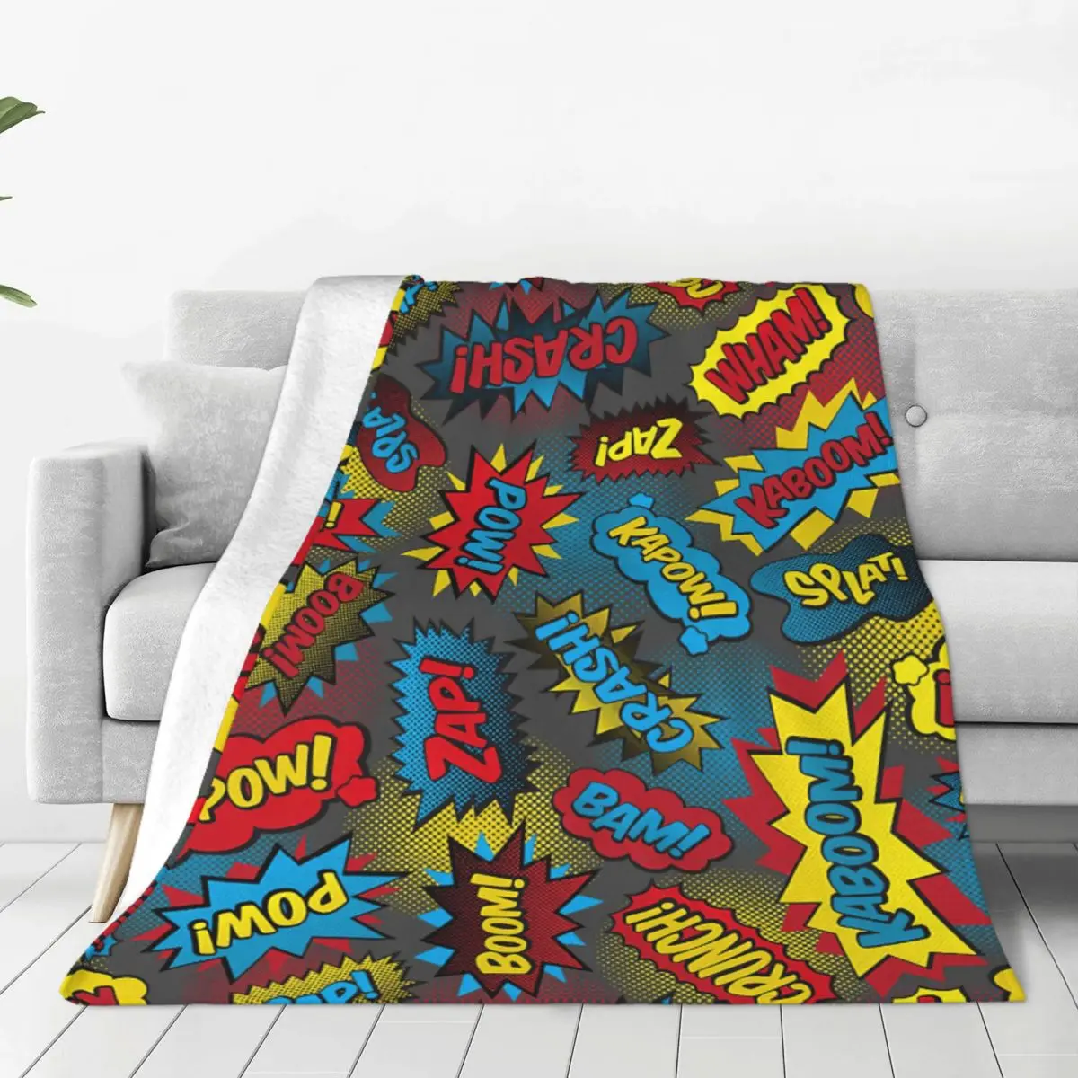 

Super Words! Flannel Fleece Blanket For Kids Teens Adults Soft Cozy Warm Fuzzy