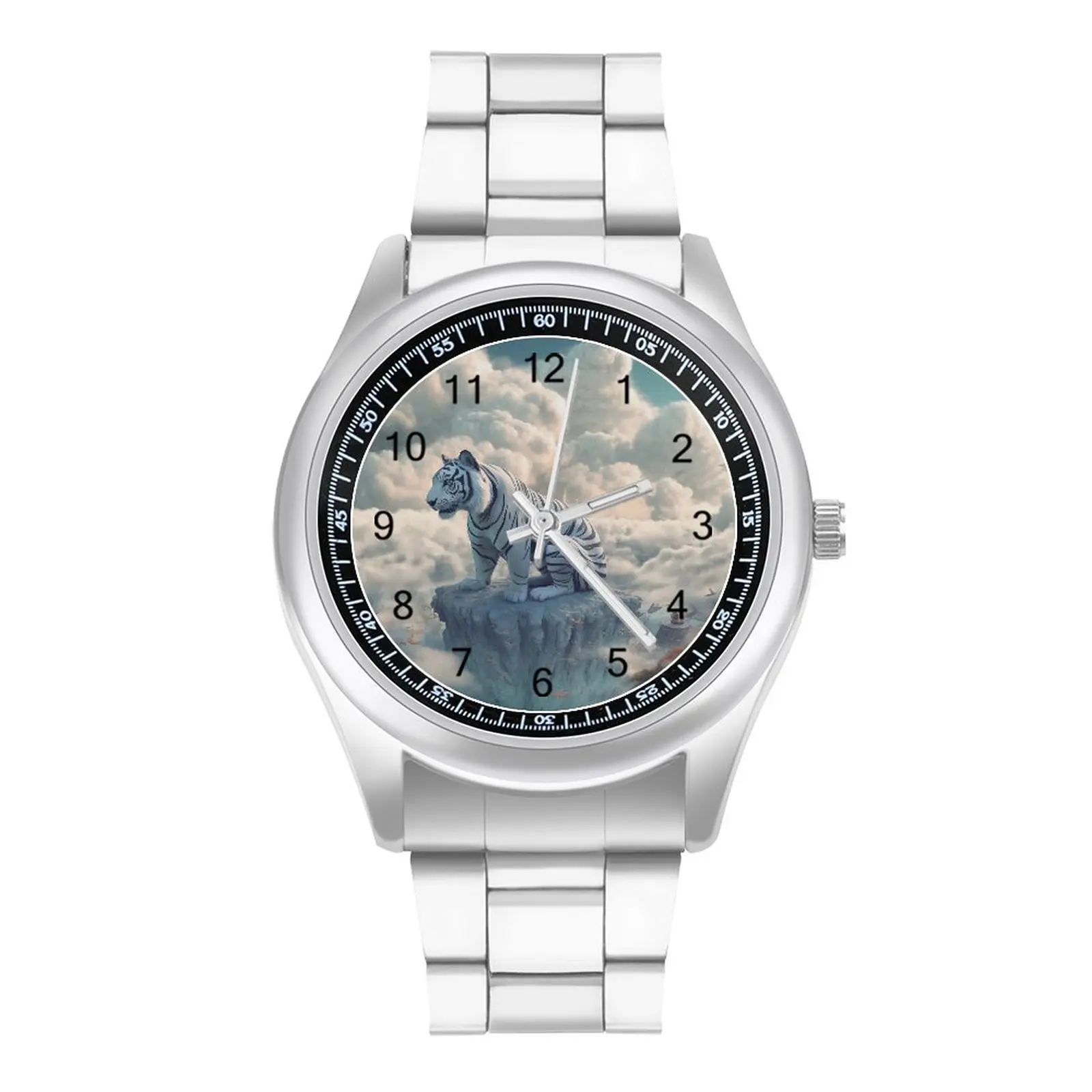 

Tiger Quartz Watch 3D Animal Cinematic Stunning Home Casual Wrist Watch Stainless Design Promotion Boys Wristwatch