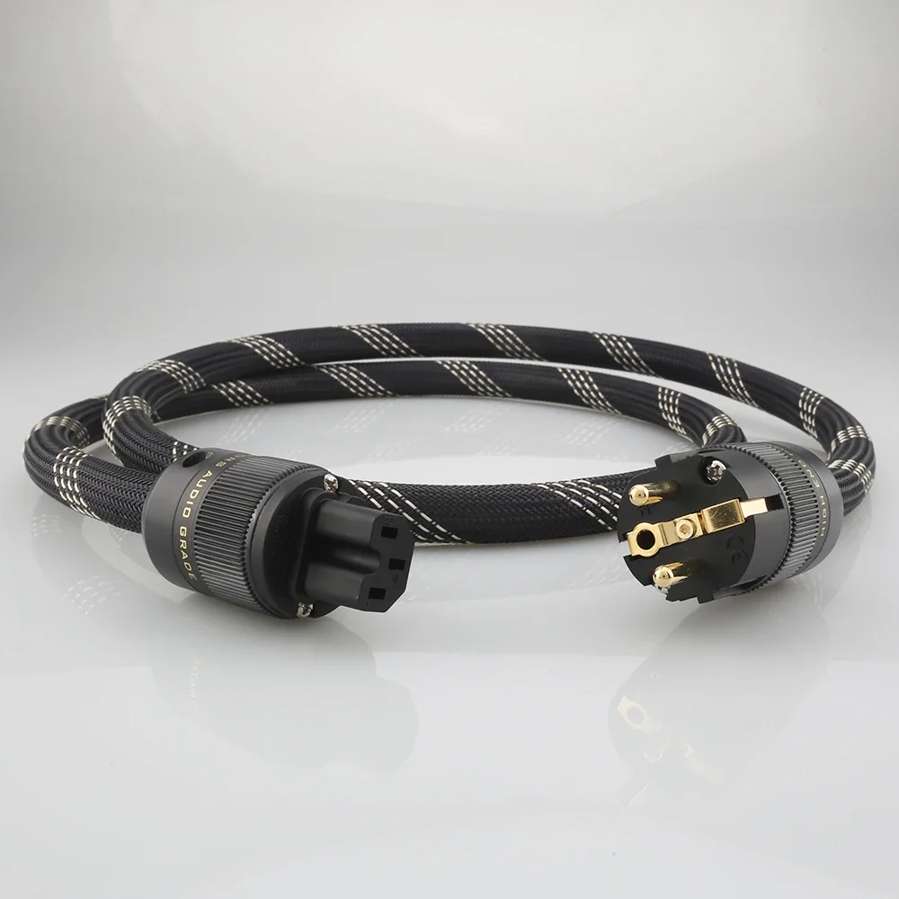Фото Высокое качество Audiocrast P101 + DW30 HI-End аудиокласс OFC медный шнур питания Schuko кабель EU Stardard Европейский шнур питания №3