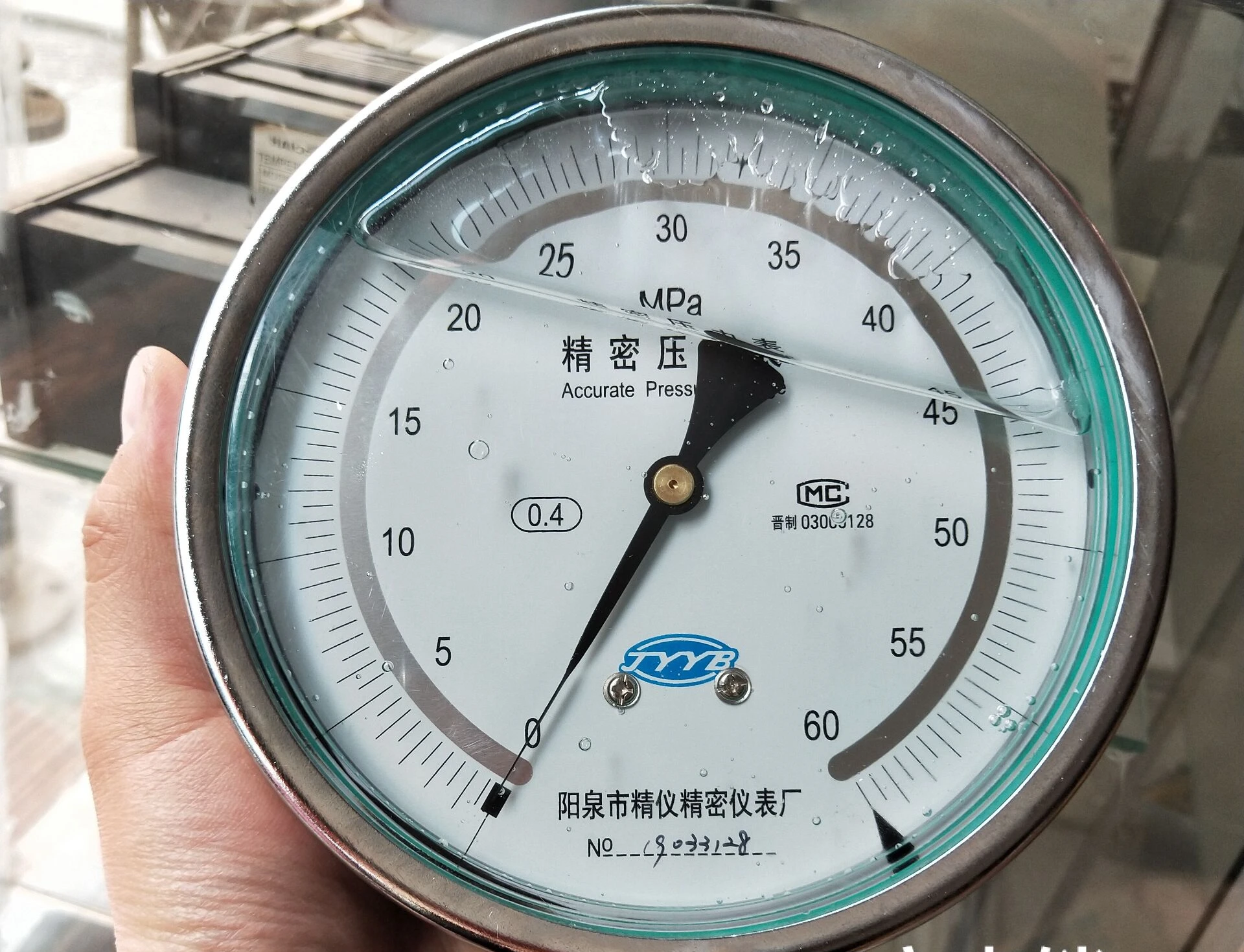 YB-150 Tensioner Jack Shanxi Yangquan 0.4 Seismic Precision Pressure Gauge 0-60mpa
