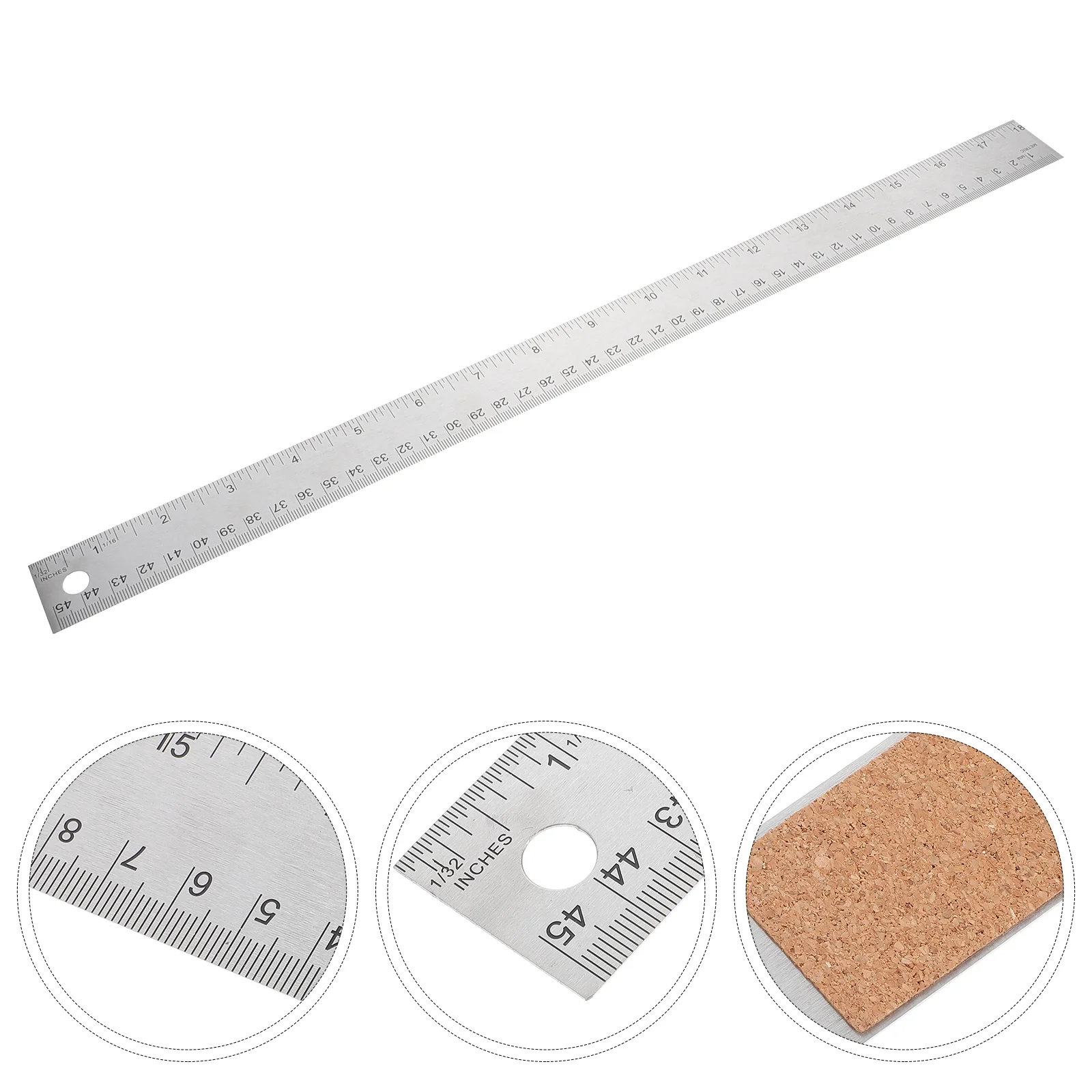 

Ruler Steel Straight Stainless Metal Measuring Cork Drawing Office Woodworking Rulers School Engineering Shatterproof Student