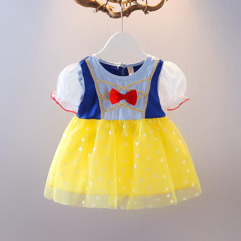 Disney Snow White Hot Selling Summer Dress Childrens Fashion Cute Fluffy Dress