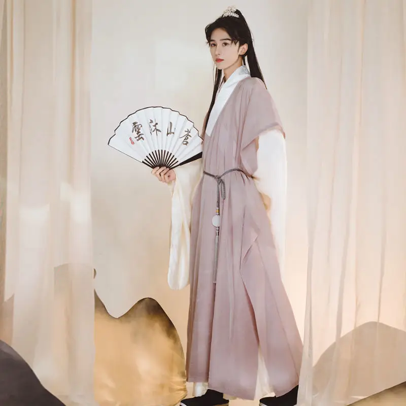 

Элегантный стиль Hanfu для мужчин, оригинальный стиль, полный комплект в китайском стиле, Hanfu Taoist халат, студенческий старый костюм, супер фея
