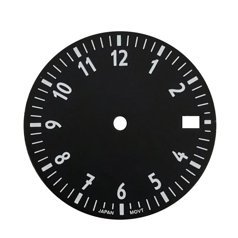 Mod 28.5mm New Green Luminous Date Window Watch Dial Literally Fit for NH35 NH36 4R 7S Movement