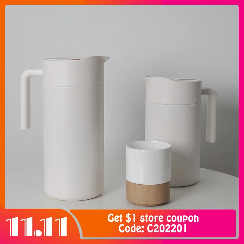 

Изоляционный чайник, бутылка для горячей воды с ручкой в нордическом стиле, термос большой емкости, съемный чайник, бытовой кофейник