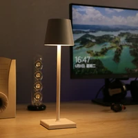 modern touch sensor bar table lamp aluminum portable usb chargeable ip54 coffee restaurant led living room lighting home decor