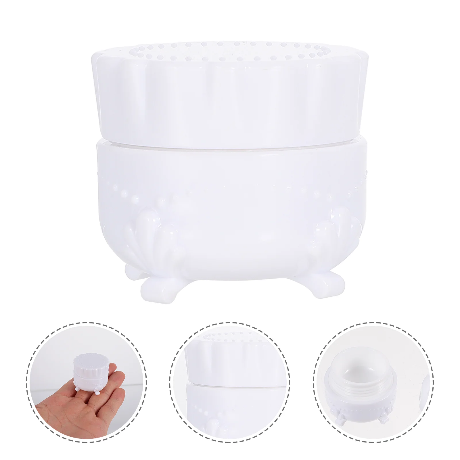 

10 Pcs Four Foot Bottle Cream Box Small Jar Mini Jars Makeup Containers Empty Plastic Travel