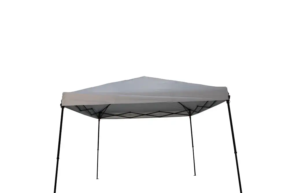 

12' x 12' Instant Slant Leg Outdoor Canopy Shade Shelter for Camping (81 Sq. ft Coverage), White