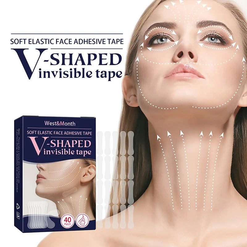 

40pcs Thin Face Stickers EVA Anti-Wrinkle Anti-Aging Sagging Patches Forehead Lines Neck Chin Lifting Tapes V Face Shaper