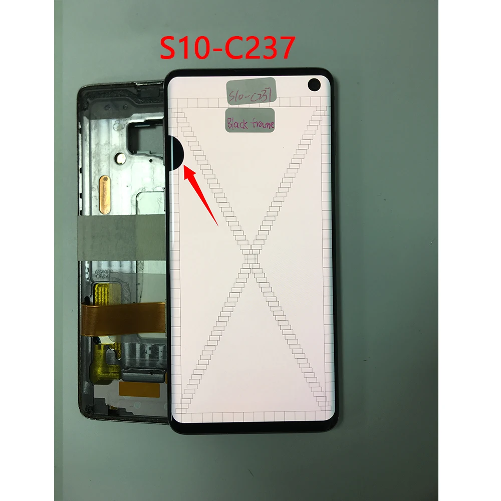OKANFU New Original Super Amoled With Small Point For Samsung Galaxy S10 SM-S10 G973 SM-G973F/DS G973U LCD Display Touch Screen enlarge