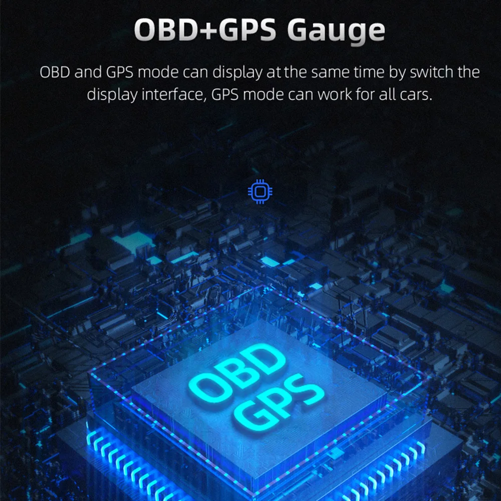 Проектор HUD OBD2 + GPS бортовой компьютер турбо давление масла температура воды