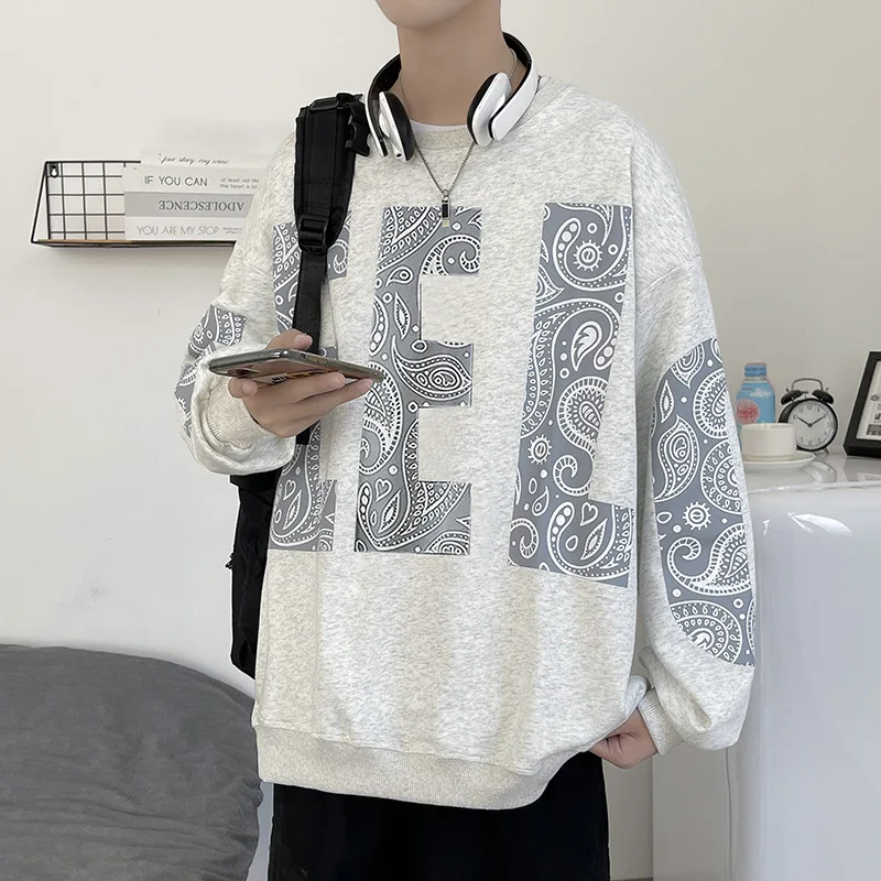 

Sweat Surdimensionné De Style Coréen Pour Homme, Streetwear, Avec Lettres Graphiques, à La Mode, 2022 Casual Sweatshirts