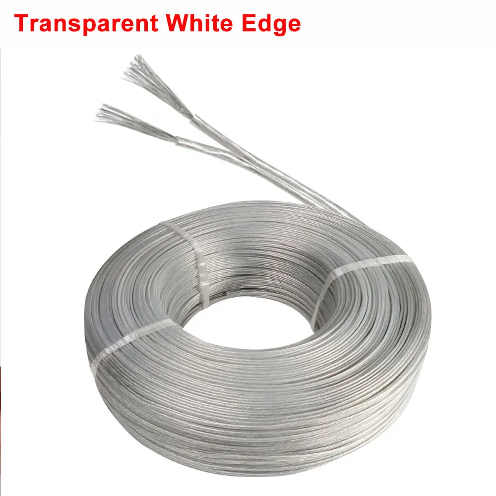 

22/20AWG прозрачный параллельный медный кабель 1-100 м 2Pin светодиодная лента сварочный провод для питания постоянного тока/аудио/электронной луженой меди