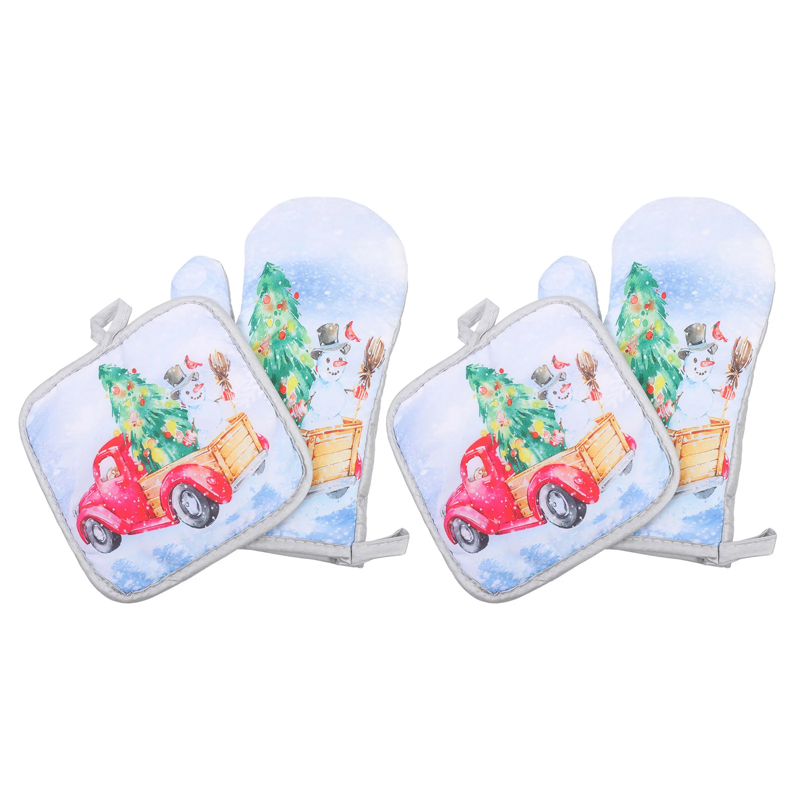 

Christmas Oven Mitts Glove Kitchen Creative Supply Nonslip Household Gloves