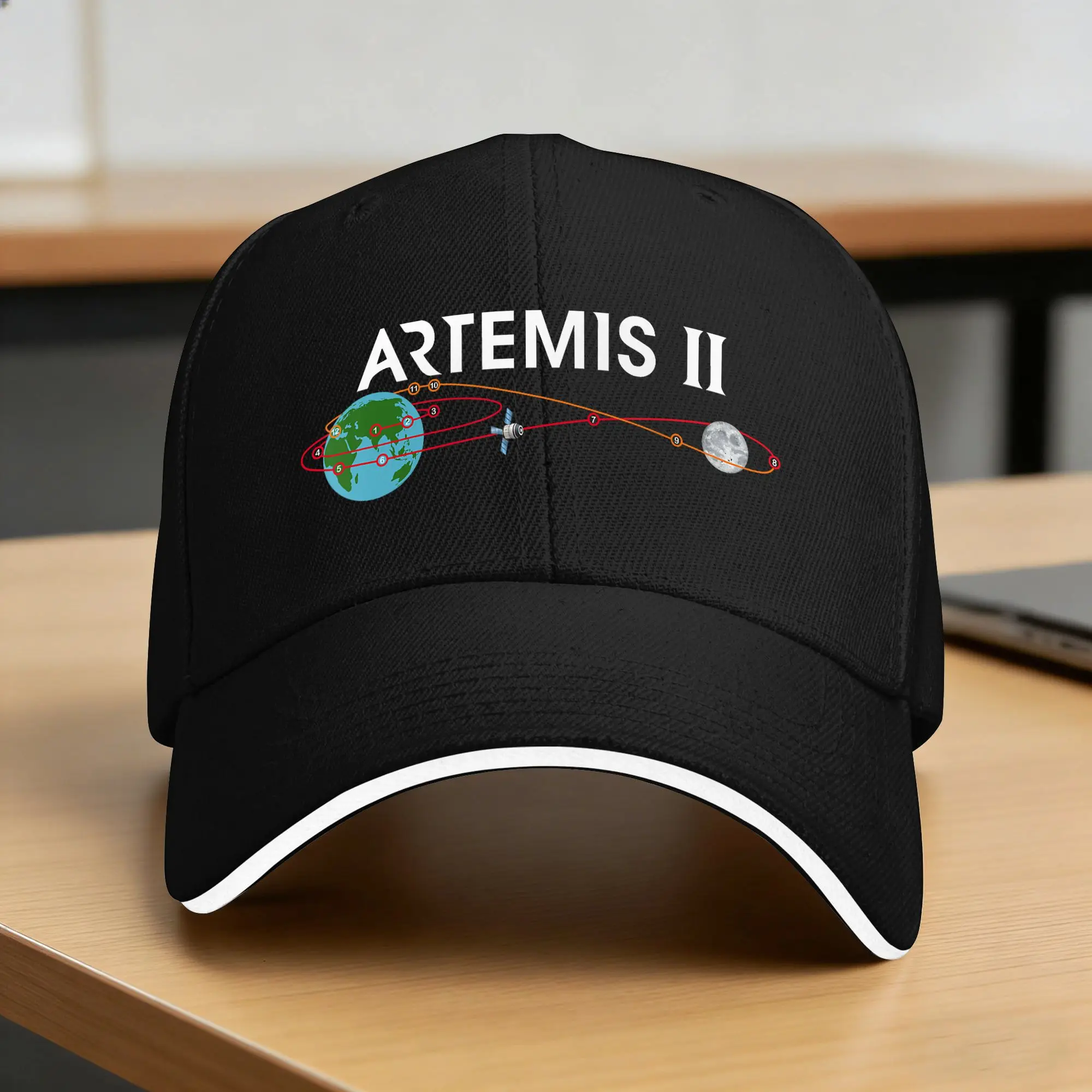 Фото Бейсболка Artemis 2 Route Map SLS Rocket Launch Mission To The Moon, летняя кепка-тракер, унисекс, для подростков №2