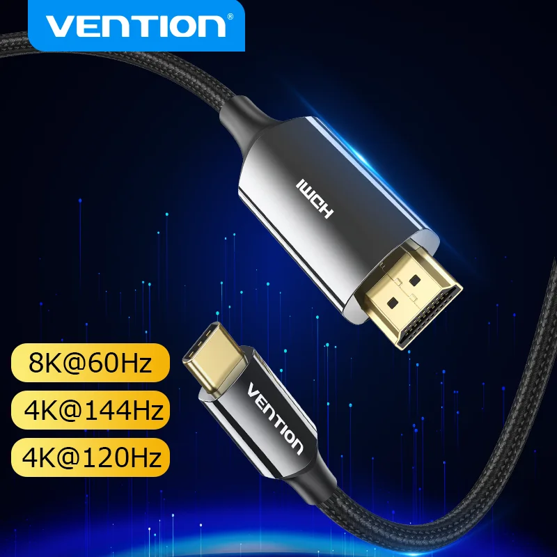 Vention USB C to HDMI Cable 8K Type c HDMI Thunderbolt 3 Ada