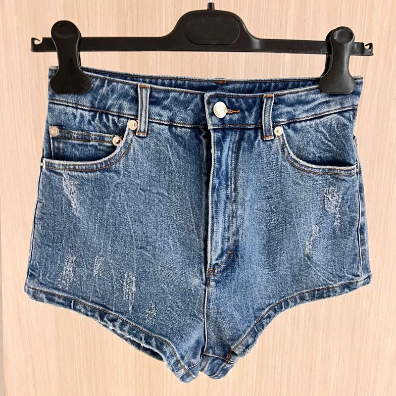 

Женские джинсовые шорты, синие модельные Мини-шорты, весна-лето 2023