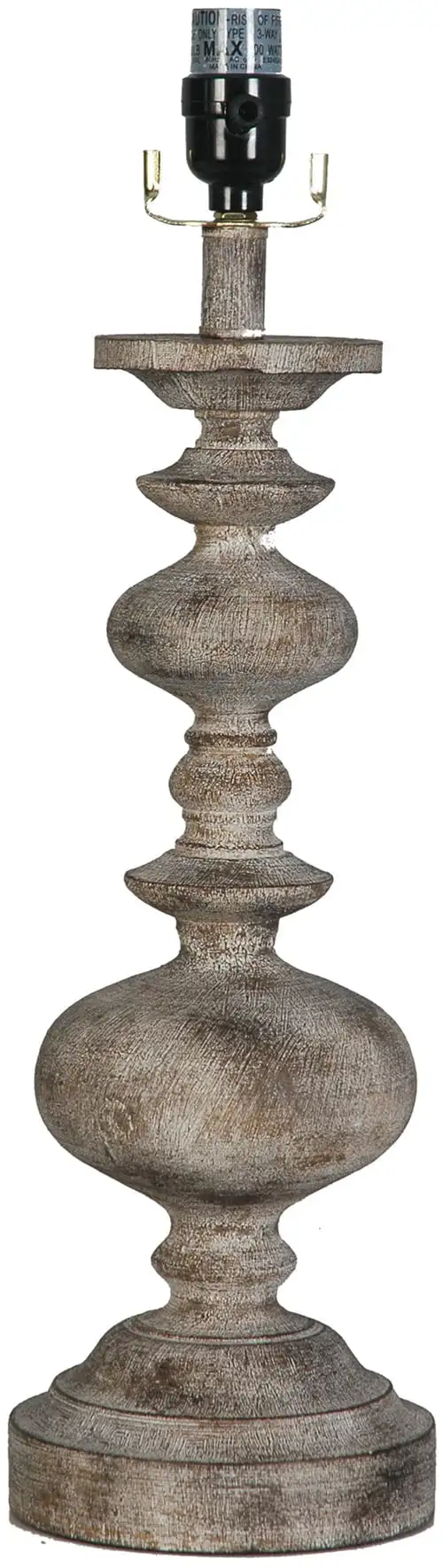 

Gray Rustic Stacked Ball Table Lamp Base