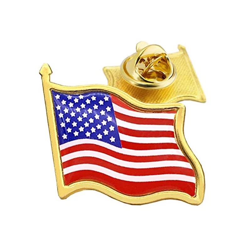 

10Pcs American Flag Lapel Pin United States USA Hat Tack Badge Mini Brooches Pins Fashion Stripe Star Sewing Accessories Simple