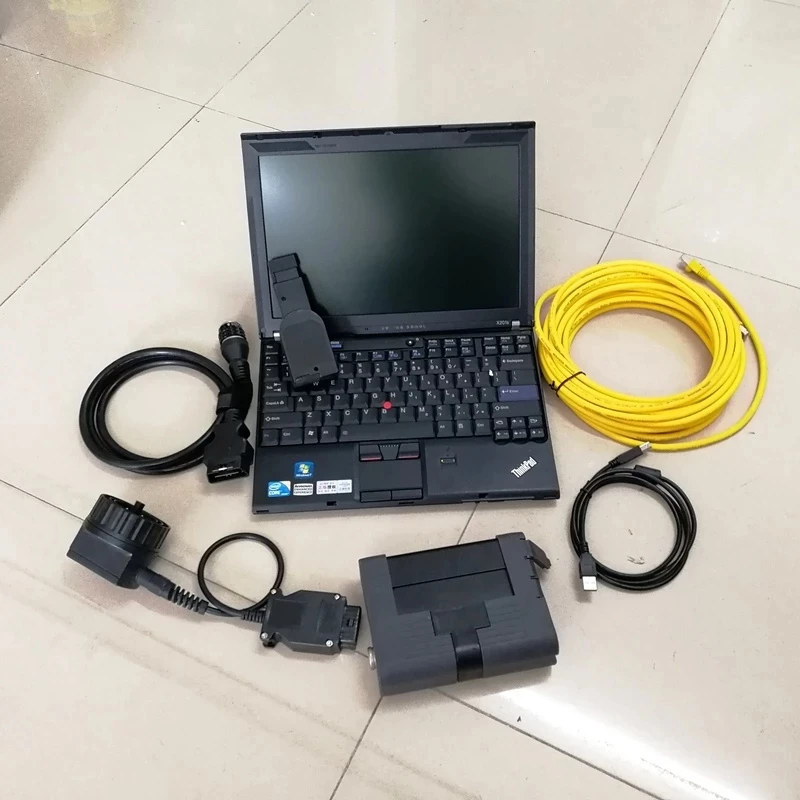 for BMW Diagnosis Tool ICOM A2 B C + Laptop Thinkpad x201(i7 8gb) Latest Software in 720GB SSD OBD 2 Car Truck Repair Scanner