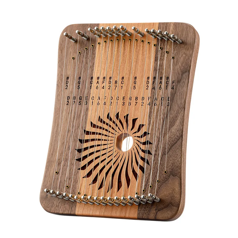 

31 Strings Fingerplay Lyre 17-Strings Harp Lyre Portable Veneer Stringed Instruments Easy Learning Piano Musical Beginners Gift