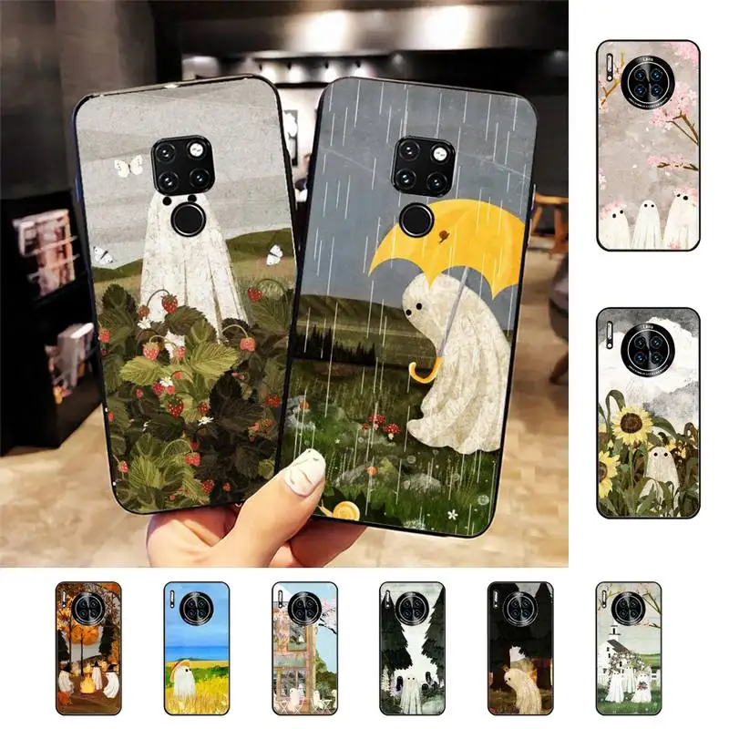 

Cute Ghost Phone Case for Huawei Mate 20 10 9 40 30 lite pro X Nova 2 3i 7se