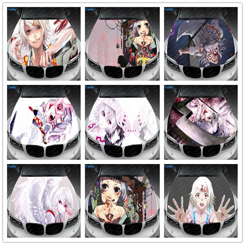 

Juuzou Suzuya Anime Tokyo Ghoul Print Car Hood Vinyl Stickers Wrap Vinyl Film Engine Cover Decals Sticker Universal Fit Any Car