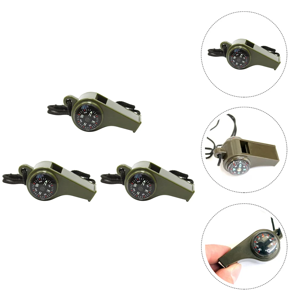 

3 Pcs Travel Gift Hiking Compass Multitools Outdoor Lady Parts Compass Whistle Camping Rescue Whistle