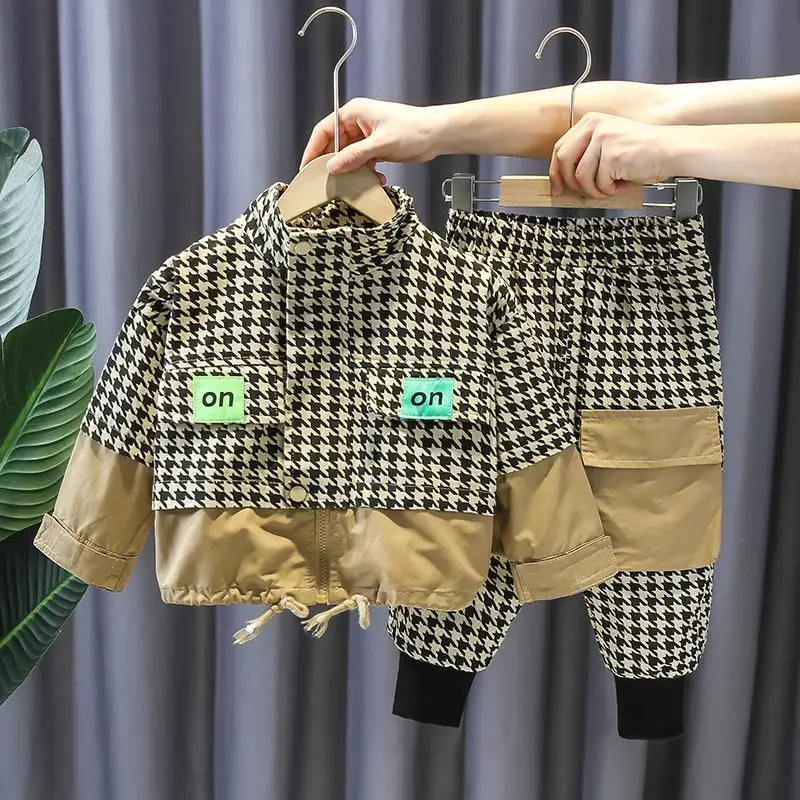 Children's Clothing Boys Spring Clothing Two-Piece Set 2022New Boyish Look Children's Spring and Autumn Fashionable Clothes Suit