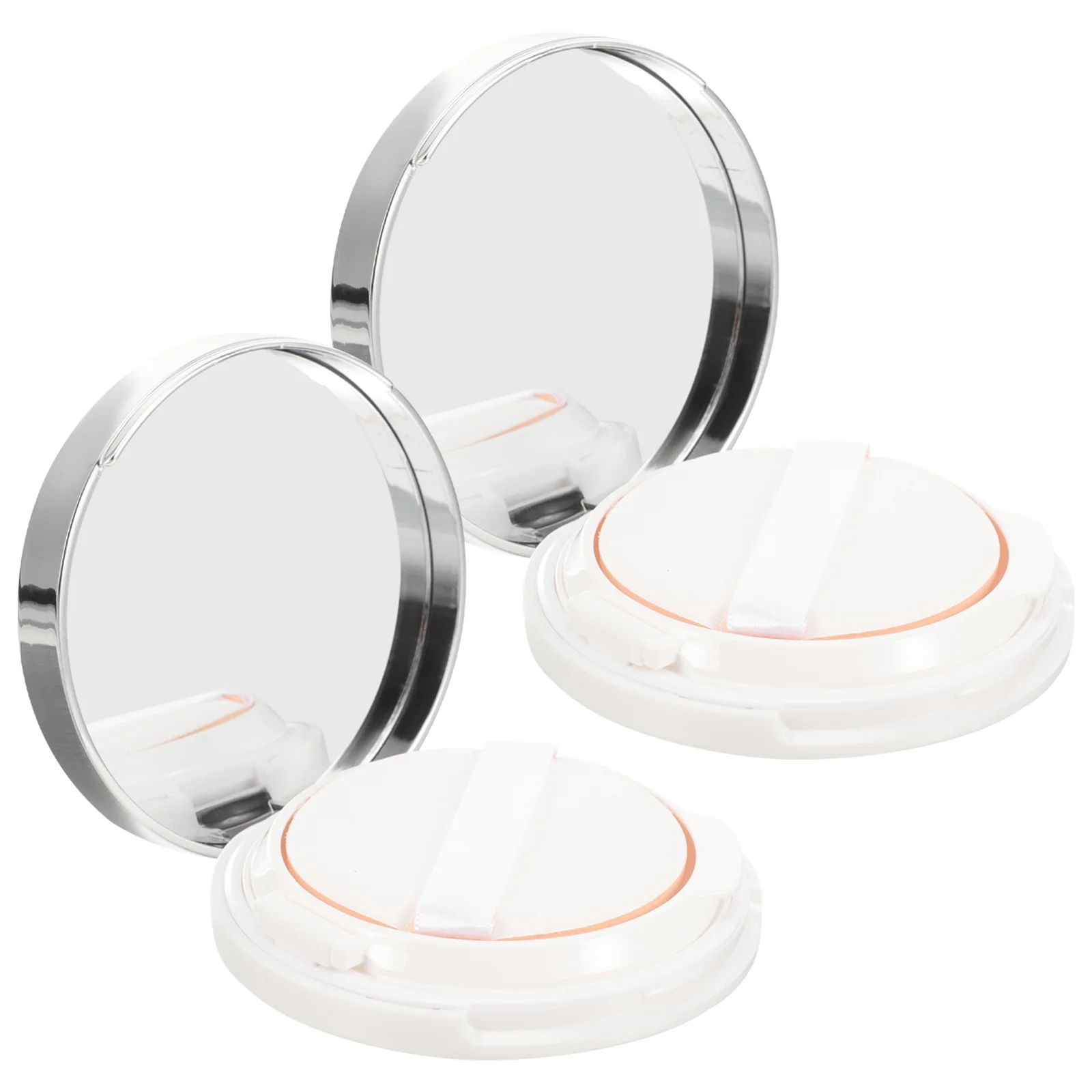 

2 Pcs Powder Container Small Empty Cushion Foundation Case Body Travel Puff Box Loose