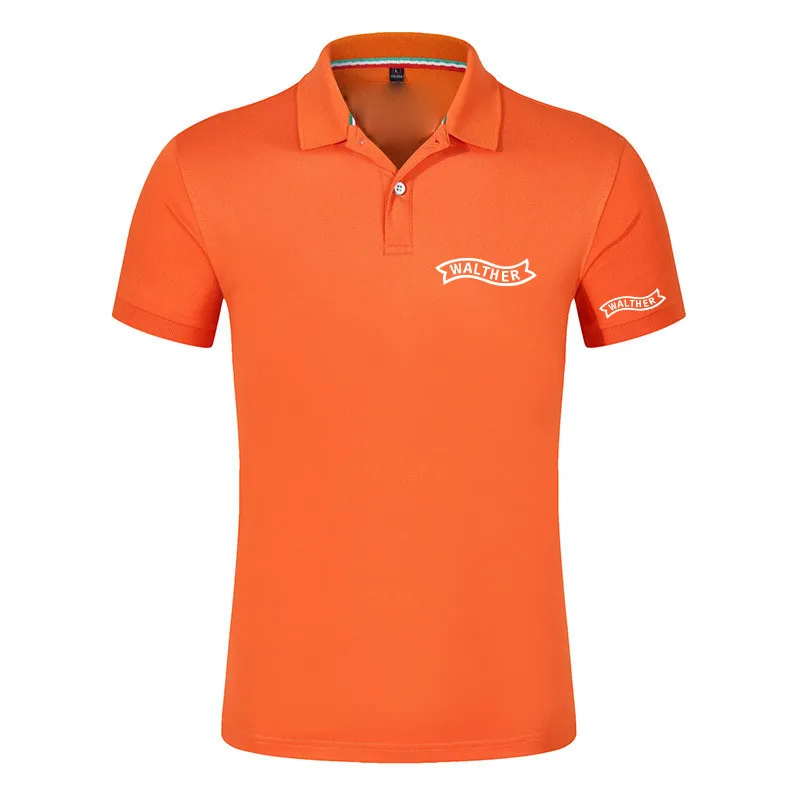 Фото Футболка Walther Firearms Regular Polo для мужчин, подходит для лета, с принтованными узорами. №3