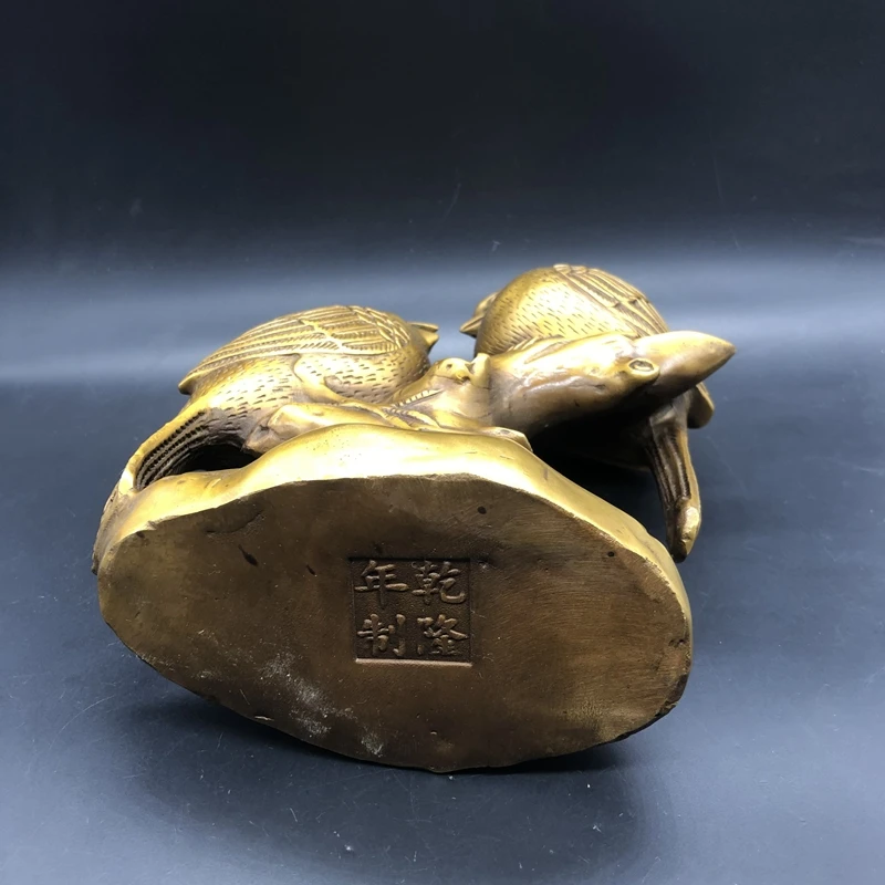 Деревенские старые предметы настольное украшение с двойной радостью Qianlong времен