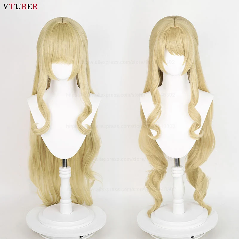 Парик для косплея Navia термостойкий синтетический светлый с золотистыми