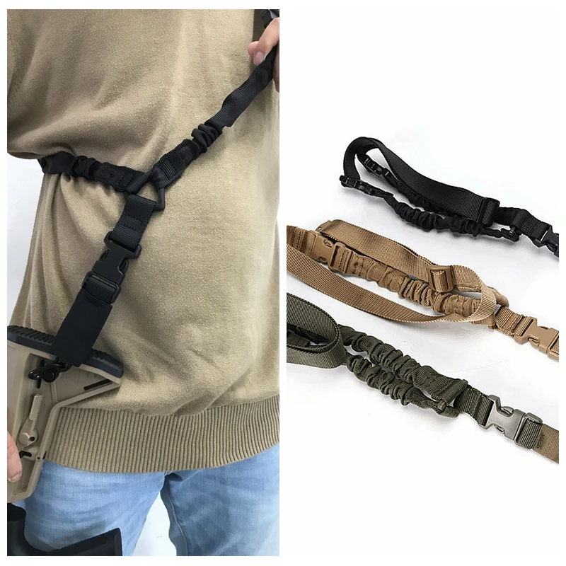 

Heavy Duty Single Point Rifle Sling For M4 AR15 Outdoor Hunting Accessory Tactical Rope Shoulder Strap