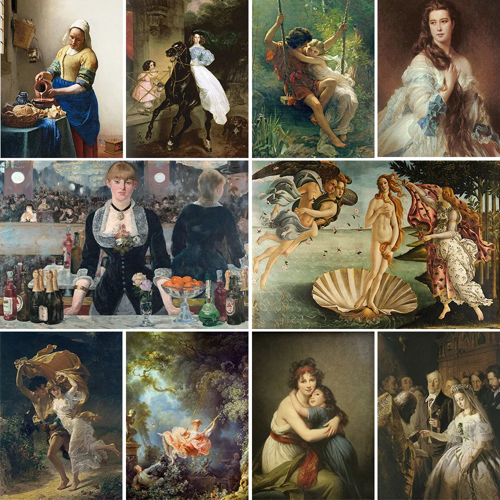Famous Painting Printed 11CT Cross Stitch DIY Embroidery Full Kit Hobby Handmade Needlework Handiwork Room Decor Design Jewelry |
