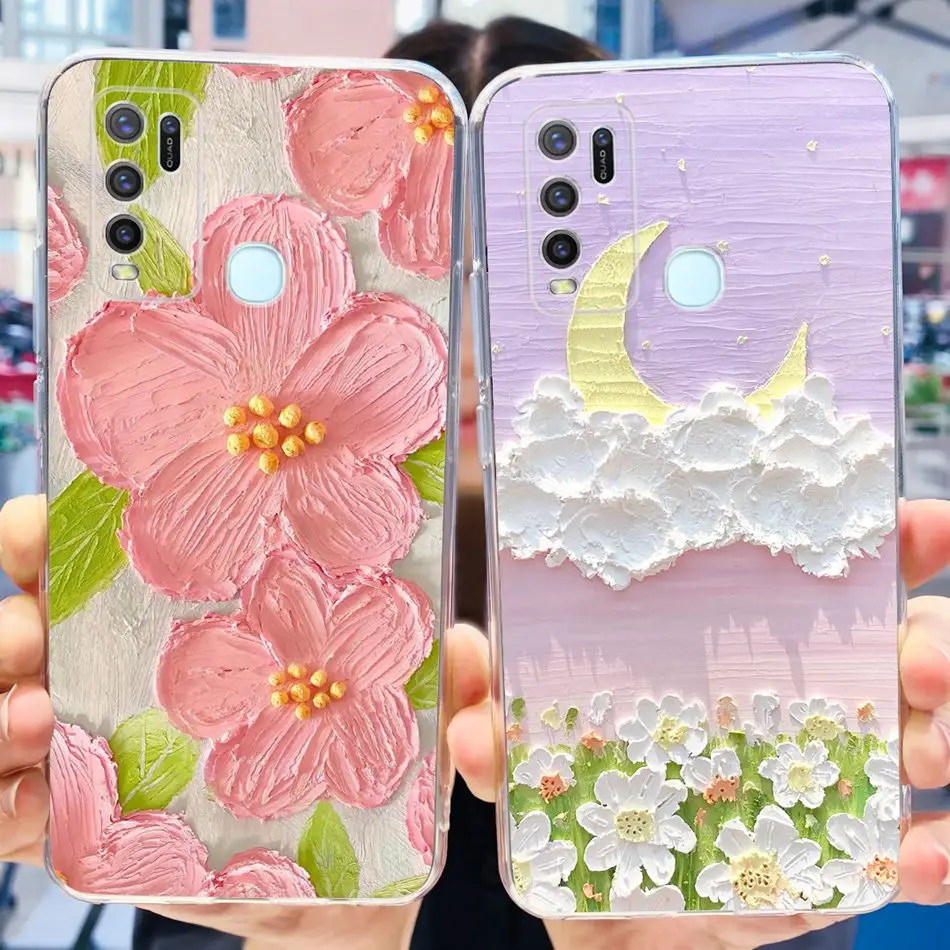 ДЛЯ Vivo Y30 Y30i Y50 чехол для телефона 4G 1938 1935 элегантные мягкие силиконовые