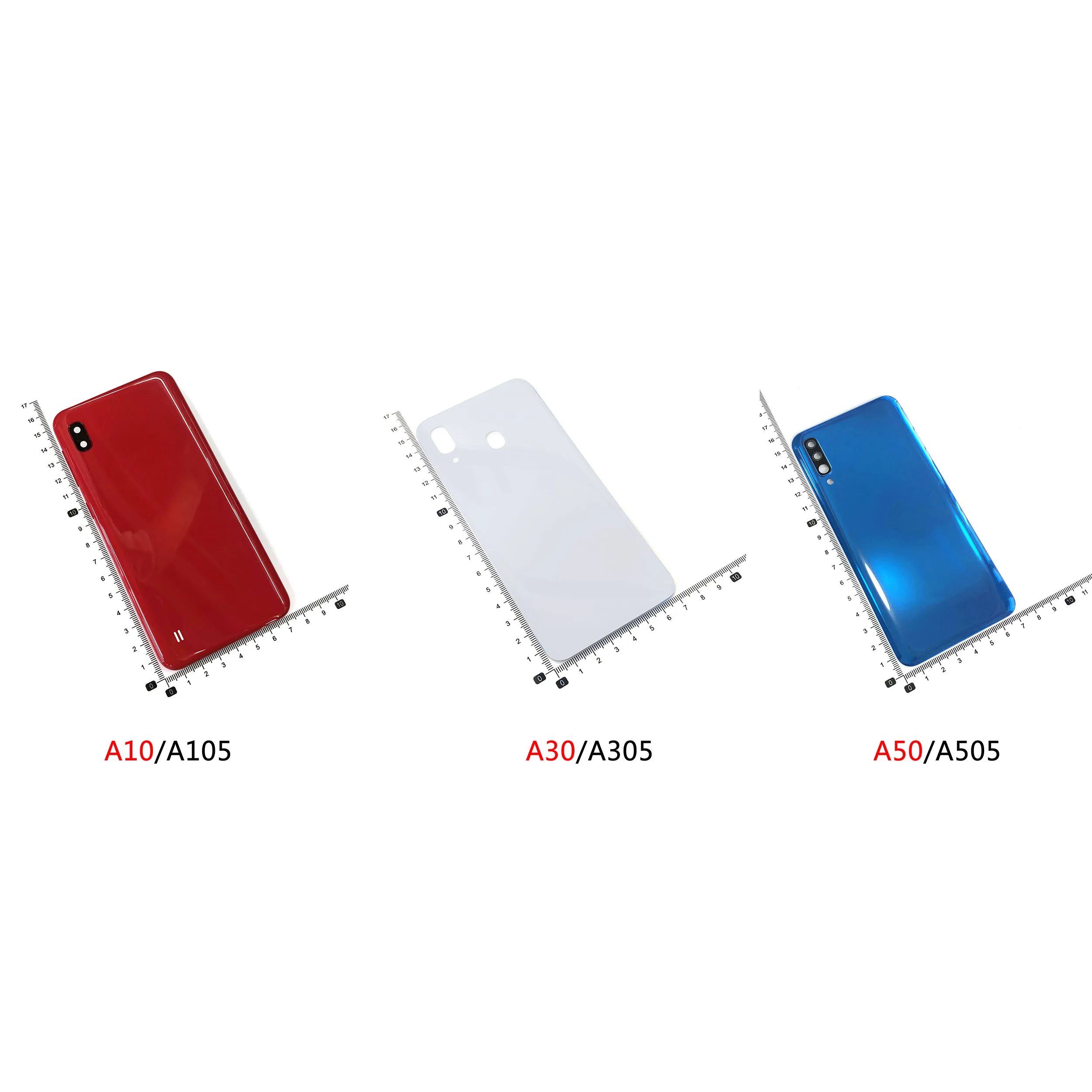 

For Samsung Galaxy A10 A105 A20 A205 A30 A305 A40 A405 A50 A505 Back Glass Battery Cover Rear Door Housing Case