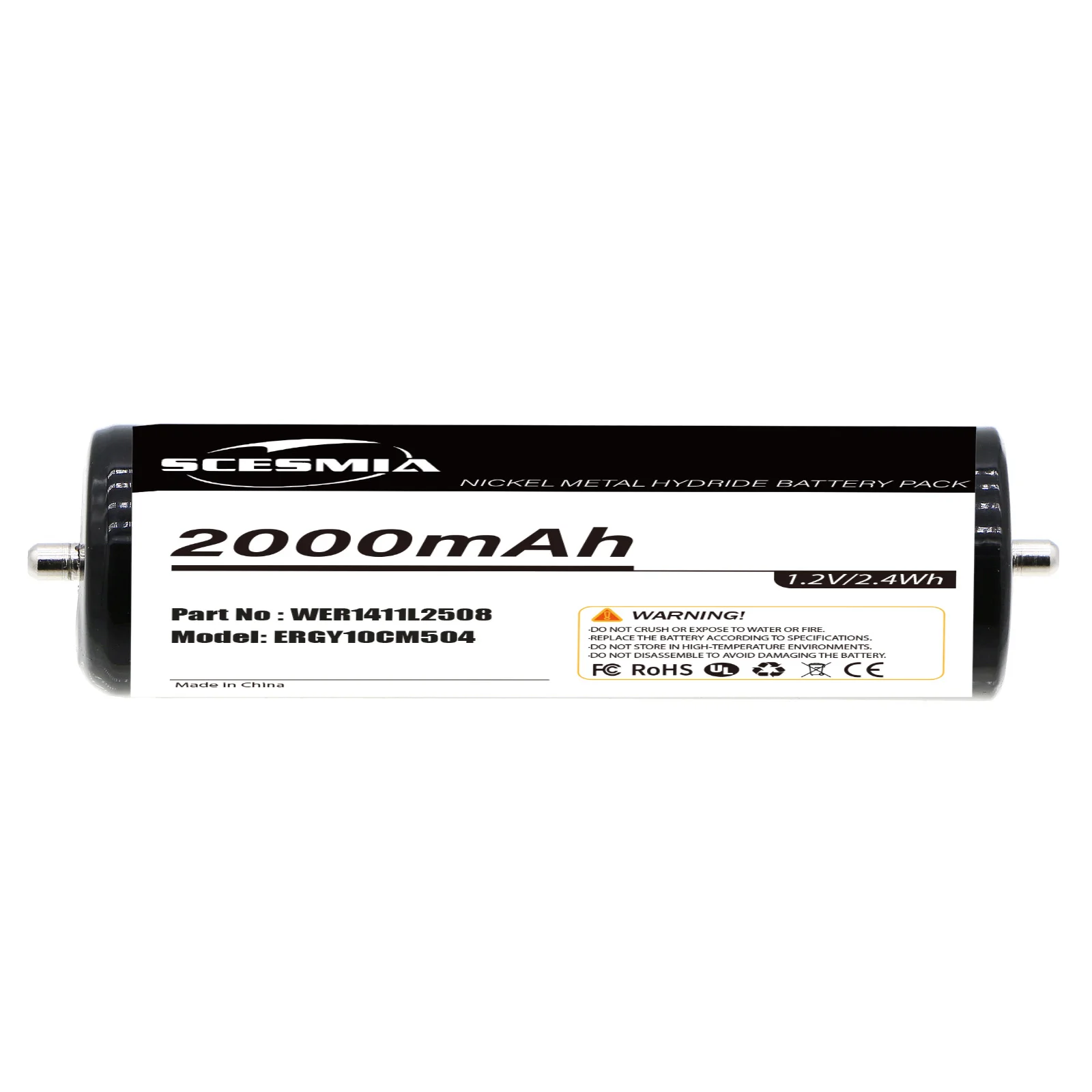 Аккумулятор для бритвы 2000 мАч для Braun 1HR-AAAUV 67030165 67030834 67030923 7030923 HR-AAUV Panasonic HFR-AA1100 HR 1550 WER1411L2508 (art.: 3920db431a320) - 3920db431a320