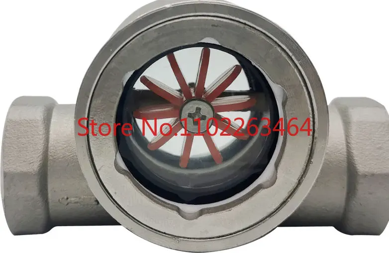 

SG-YL11-01 нержавеющая сталь 201 эксцентриковое рабочее колесо фоторезьба индикатор потока воды зеркальное окно потока масла