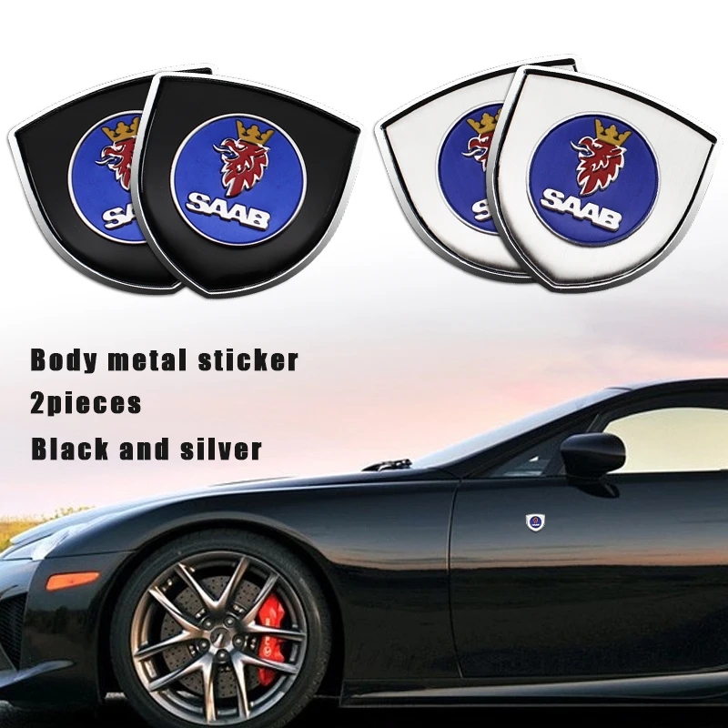 

Металлический 3D значок для стайлинга автомобиля, 1 шт., декоративные аксессуары для Saab Scani 91 93 94 95 97 99 900 9000 Hirsch 93X 94X 95X Aero