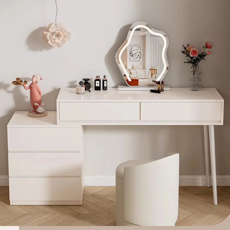 

No Mirror Cabinet Dressing Table Minimal Girl Cheap Vanity Chair Dressing Table Storage Mobile Tocador Maquillaje Furniture