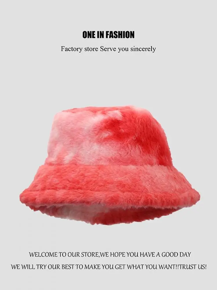 

Women Warm Faux Fur Fisherman Hat Fluffy Plush Velvet Warm Christmas Holiday Hat