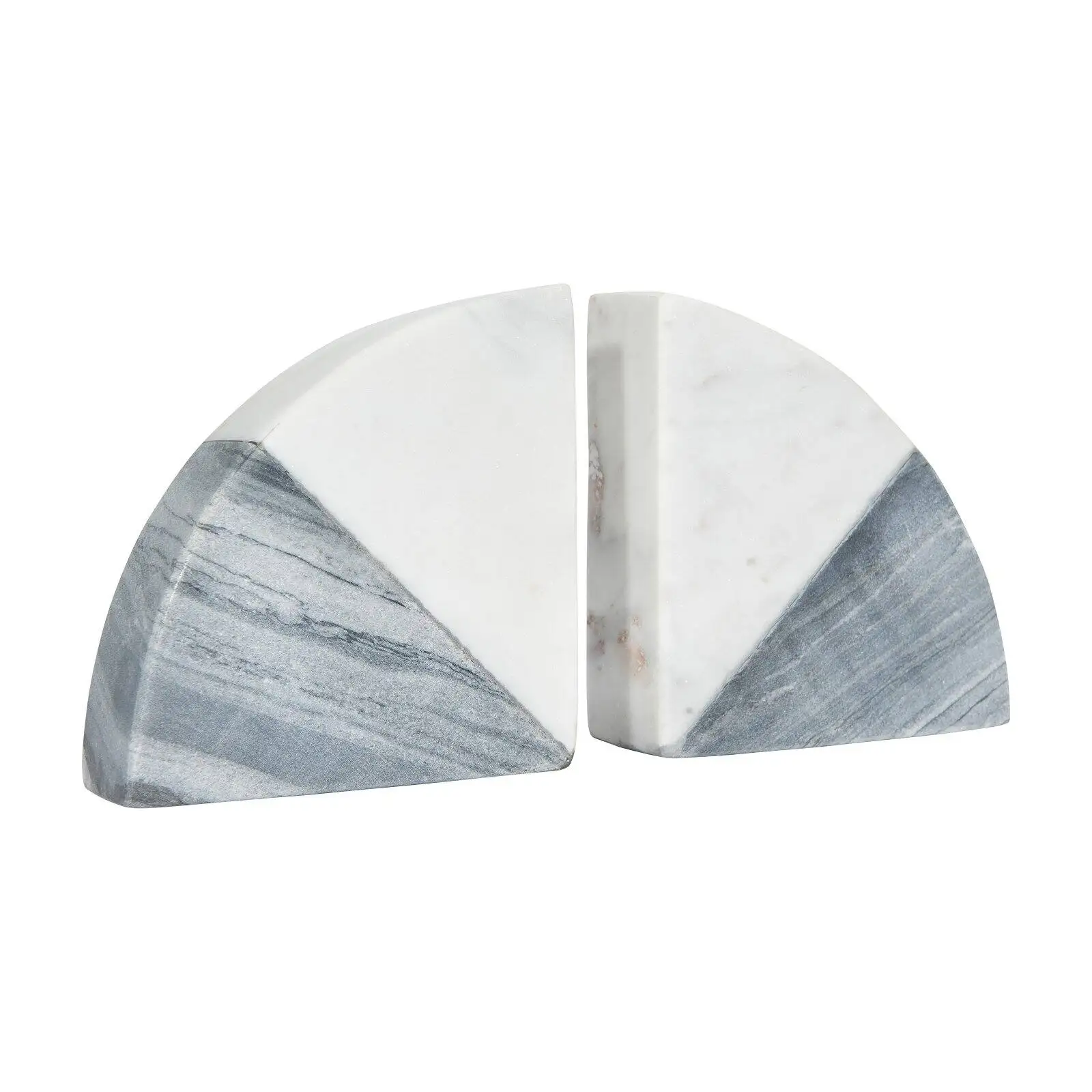 

White and Grey Marble Bookends - Set of 2 by Sprinkle & Bloom