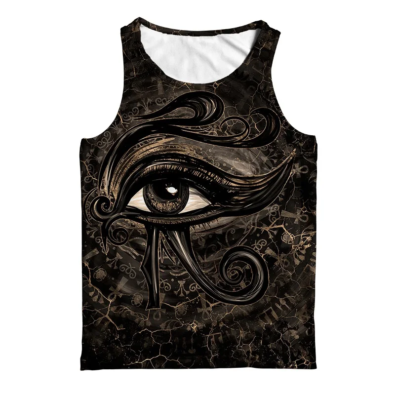 

Jumeast Summer Tank Tops for Men Ancient Egyptian Gods Eye Of Horus 3D Printed Women Sleeveless T Shirt Beach Vest Fashion Tees